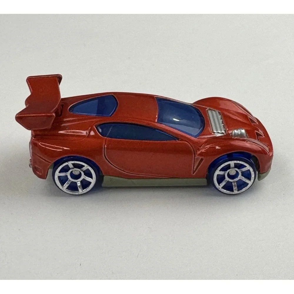 Hot Wheels Nitrium 2005 McDonalds Happy Meal Metallic Red Blue Wheels Toy Car